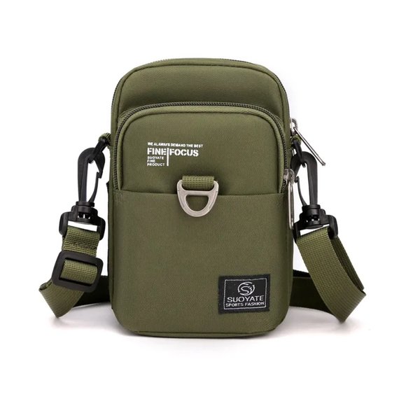 NEW / Men's bag / shoulder-belt-crossbody / ARMY GREEN - Picture 3 of 16